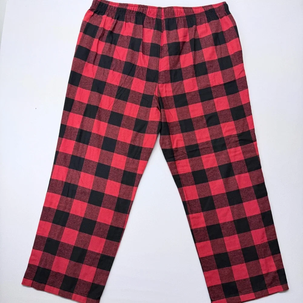 Sonoma Goods For Life Mens XXL Red Black Buffalo Plaid Flannel Pajama Pants NWT